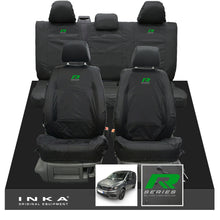 Load image into Gallery viewer, VW Caddy Kombi Maxi Life INKA Front & Rear Tailored Waterproof Seat Covers Black MY-2007-2019 (Choice of 7 Colours)