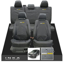 Load image into Gallery viewer, VW Caddy Kombi Maxi Life INKA Front & Rear Tailored Waterproof Seat Covers Grey MY-2007-2019 (Choice of 7 Colours) - Sport-Series Embroidery