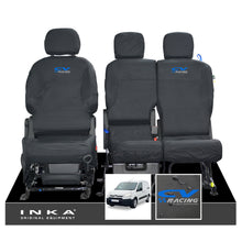 Load image into Gallery viewer, Citroen Berlingo MK2 Front Inka Fully Tailored Waterproof Seat Covers Black MY08-17 - CV Racing Embroidery