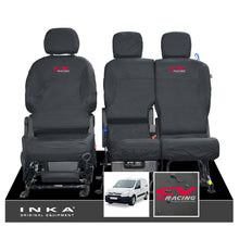 Load image into Gallery viewer, Citroen Berlingo MK2 Front Inka Fully Tailored Waterproof Seat Covers Black MY08-17 - CV Racing Embroidery