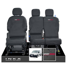 Load image into Gallery viewer, Citroen Berlingo MK2 Front Inka Fully Tailored Waterproof Seat Covers Black MY08-17 - Sport-Series Embroidery