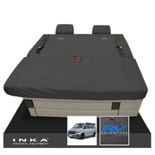 Load image into Gallery viewer, VW California Ocean/Coast/Beach/Surf Inka Fully Tailored Waterproof Seat Covers Black Front & Rear With ISOFIX Fits T6.1 ,T6,T5.1 all model years fits with and without airbags