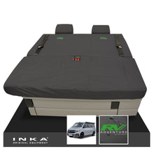 Load image into Gallery viewer, VW California Ocean/Coast/Beach/Surf Inka Fully Tailored Waterproof Seat Covers Black Front & Rear With ISOFIX Fits T6.1 ,T6,T5.1 all model years fits with and without airbags