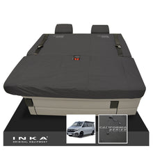 Load image into Gallery viewer, VW California Ocean/Coast/Beach/Surf Inka Fully Tailored Waterproof Seat Covers Black Front & Rear With ISOFIX Fits T6.1 ,T6,T5.1 all model years fits with and without airbags