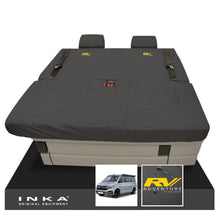 Load image into Gallery viewer, VW California Ocean/Coast/Beach/Surf Inka Fully Tailored Waterproof Seat Covers Black Front & Rear With ISOFIX Fits T6.1 ,T6,T5.1 all model years fits with and without airbags