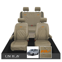 Load image into Gallery viewer, VW California Ocean/Coast/Beach/Surf Inka Fully Tailored Waterproof Seat Covers Sand Front & Rear With ISOFIX Fits T6.1 ,T6,T5.1 all model years fits with and without airbags