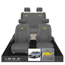 Load image into Gallery viewer, VW California Ocean/Coast/Beach/Surf Inka Fully Tailored Waterproof Seat Covers Grey Front & Rear With ISOFIX Fits T6.1 ,T6,T5.1 all model years fits with and without airbags
