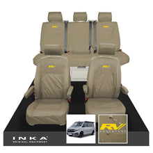 Load image into Gallery viewer, VW California Ocean/Coast/Beach/Surf Inka Fully Tailored Waterproof Seat Covers Sand Front & Rear With ISOFIX Fits T6.1 ,T6,T5.1 all model years fits with and without airbags