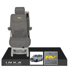 Load image into Gallery viewer, VW California Ocean/Coast/Beach/Surf Inka Fully Tailored Waterproof Seat Covers Grey Rear Single Swivel Fits T6.1 ,T6,T5.1 all model years fits with and without airbags