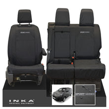 Load image into Gallery viewer, Citroen Dispatch INKA Front 1+2 Tailored Waterproof Seat Covers Black MY16 onwards - Sport-Series Embroidery