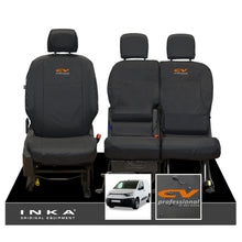 Load image into Gallery viewer, Fiat Doblo INKA Front 1+2 Tailored Waterproof Seat Covers Black MY-2022 Onwards - CV Professional Embroidery