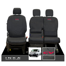 Load image into Gallery viewer, Fiat Doblo INKA Front 1+2 Tailored Waterproof Seat Covers Black MY-2022 Onwards - CV Professional Embroidery