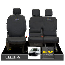 Load image into Gallery viewer, Fiat Doblo INKA Front 1+2 Tailored Waterproof Seat Covers Black MY-2022 Onwards - CV Professional Embroidery