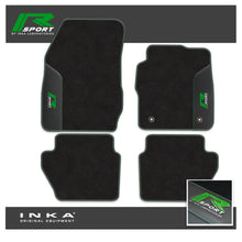 Load image into Gallery viewer, Ford Fiesta MK7 Tailored Car Mats (Front & Rear Set) with Premium Carpet & OEM Leatherette Fits MY11 to MY17 - R-SPORT Embroidery
