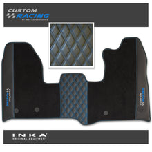 Load image into Gallery viewer, Ford Transit Custom INKA Custom Racing Bentley Leatherette Front Tailored Carpet Mat Black MY12-23