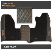 Load image into Gallery viewer, Ford Transit Custom INKA Custom Sport Bentley Leatherette Front Tailored Carpet Mat Black MY12-23