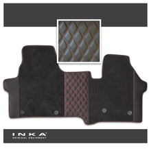 Load image into Gallery viewer, The All New Ford Transit Custom INKA Leatherette Front Tailored Carpet Floor Mat Black MY24 Onwards