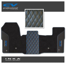 Load image into Gallery viewer, Ford Transit MK8/MK9 MY14 to Present Tailored Carpet Mat Black Fits All Derivatives Incl Jumbo - CV Professional Embroidery