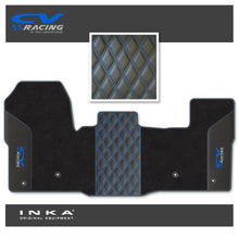 Load image into Gallery viewer, Ford Transit MK8/MK9 MY14 to Present Tailored Carpet Mat Black Fits All Derivatives Incl Jumbo - CV Racing Embroidery
