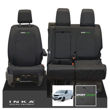 Load image into Gallery viewer, Fiat Scudo INKA Front 1+2 Tailored Waterproof Seat Covers Black MY22 onwards - Sport-Series Embroidery