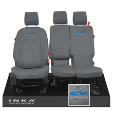 Load image into Gallery viewer, Ford Transit Connect INKA Front Set 1+2 Tailored Waterproof Seat Covers Grey MY13-24 - CV Professional Embroidery