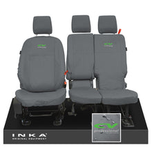 Load image into Gallery viewer, Ford Transit Connect INKA Front Set 1+2 Tailored Waterproof Seat Covers Grey MY13-24 - CV Professional Embroidery