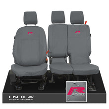 Load image into Gallery viewer, Ford Transit Connect INKA Front Set 1+2 Tailored Waterproof Seat Covers Grey MY13-24 - R-SPORT Embroidery