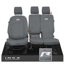 Load image into Gallery viewer, Ford Transit Connect INKA Front Set 1+2 Tailored Waterproof Seat Covers Grey MY13-24 - R-SPORT Embroidery