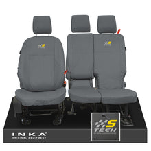 Load image into Gallery viewer, Ford Transit Connect INKA Front Set 1+2 Tailored Waterproof Seat Covers Grey MY13-24 - S-TECH Embroidery
