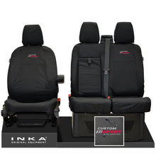 Load image into Gallery viewer, Ford Transit Custom INKA Front Set 1+2 Tailored Waterproof Seat Covers Black MY-12-23 (Choice of 7 Colours)
