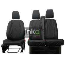 Load image into Gallery viewer, Ford Transit Custom INKA Front 1+2 Tailored Waterproof Seat Covers Set Grey MY12-23 (not for models with flip down armrest with cupholders) (Copy)
