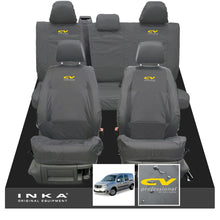 Load image into Gallery viewer, Mercedes Benz Citan W415 MY12-21 Front & Rear Set Tailored Waterproof Seat Covers Grey Fits Panel Van & Kombi