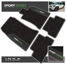 Load image into Gallery viewer, MINI Cooper R56 Tailored Car Mats (Front & Rear Set) with Premium Carpet & OEM Leatherette Fits MY 2007-2013