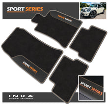 Load image into Gallery viewer, MINI Cooper R56 Tailored Car Mats (Front & Rear Set) with Premium Carpet & OEM Leatherette Fits MY 2007-2013