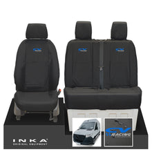 Load image into Gallery viewer, New Mercedes Benz Sprinter INKA Front Set Tailored Waterproof Seat Covers Black MY18 to Present Fits All Derivatives Choice of 7 Colours - CV Racing Embroidery