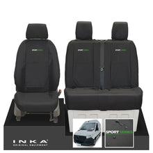 Load image into Gallery viewer, New Mercedes Benz Sprinter INKA Front Set Tailored Waterproof Seat Covers Black MY18 to Present Fits All Derivatives Choice of 7 Colours