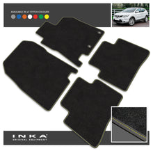 Load image into Gallery viewer, Nissan Qashqai J11 Front & Rear Tailored Carpet Mat with 7x Stitch Colours Fits MY14 to MY21