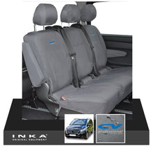 Load image into Gallery viewer, INKA Mercedes Benz Vito , V Class W447 Rear Crew Cab Waterproof Seat Covers Grey (Choice of 7 Colours)