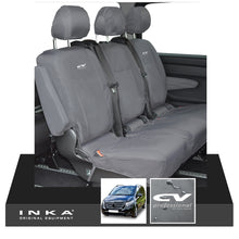 Load image into Gallery viewer, INKA Mercedes Benz Vito , V Class W447 Rear Crew Cab Waterproof Seat Covers Grey (Choice of 7 Colours)