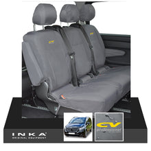 Load image into Gallery viewer, INKA Mercedes Benz Vito , V Class W447 Rear Crew Cab Waterproof Seat Covers Grey (Choice of 7 Colours)