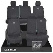 Load image into Gallery viewer, VW Transporter T6.1, T6, T5.1 Front 1+2 & Rear 2+1 Tailored Waterproof Seat Covers Black MY-10-24 - R-Series Embroidery
