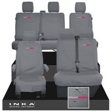 Load image into Gallery viewer, VW Transporter T6.1, T6, T5.1 Front 1+2 & Rear 2+1 Tailored Waterproof Seat Covers Grey MY-10-24 - Sport-Series Embroidery