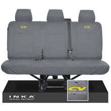 Load image into Gallery viewer, VW Transporter T6.1,T6,T5.1 INKA Rear Triple Tailored Waterproof Seat Cover Set Grey MY 09-23 - CV Professional Embroidery