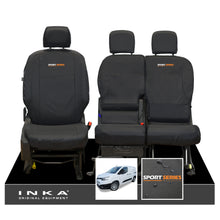 Load image into Gallery viewer, Toyota Proace City INKA Front Set 1+2 Tailored Waterproof Seat Covers Black MY-2019 Onwards