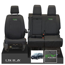 Load image into Gallery viewer, Toyota Proace INKA Front 1+2 Tailored Waterproof Seat Covers Black MY16 onwards - CV Racing Embroidery