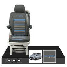 Load image into Gallery viewer, VW California T6.1, T6, T5.1, T5 Ocean, Coast, Beach, Surf, SE Tailored Lifestyle Seat Covers, Second Skin Takato Anthracite Fits Rear Single Swivel