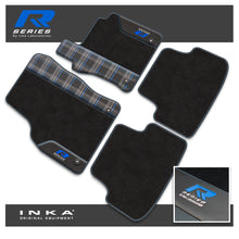 Load image into Gallery viewer, VW Golf MK7 Car Mats (Front & Rear Set) with Premium Carpet, OEM Leatherette & Tartan Design, Fits MY13 to MY19