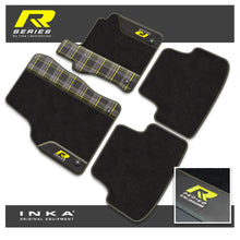 Load image into Gallery viewer, VW Golf MK7 Car Mats (Front & Rear Set) with Premium Carpet, OEM Leatherette & Tartan Design, Fits MY13 to MY19