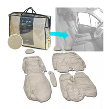 Load image into Gallery viewer, Nissan NV300 Front 1+2 Fully Tailored Waterproof Seat Covers Beige MY 14-21
