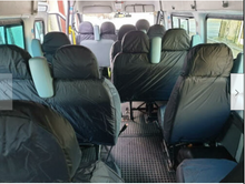 Load image into Gallery viewer, Ford Transit MK7 Minibus INKA Front & Rear Waterproof Seat Covers In Black MY 2010 - 2014